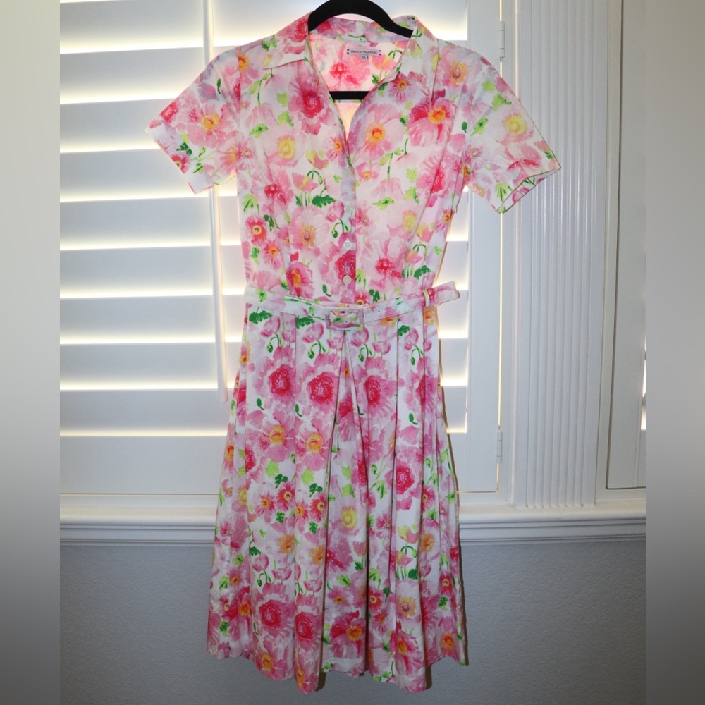 FRANCES VALENTINE Women's Isabella Belted Dress Poppy Size XS $498